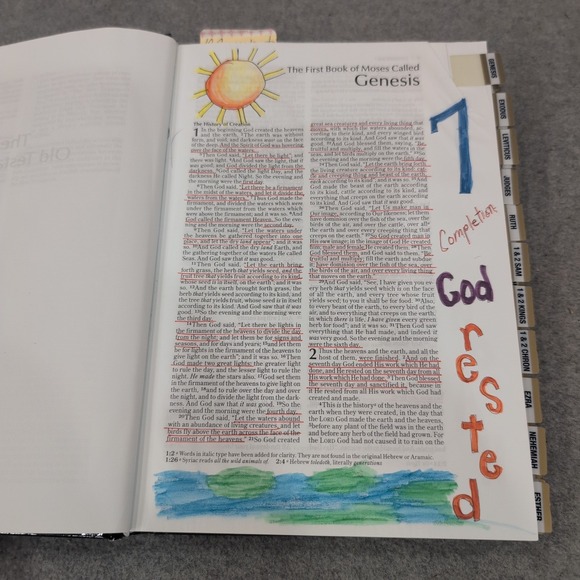 NKJV Holy Bible Zondervan 2014 Hardcover New King James Version Black Journaled - Picture 3 of 7